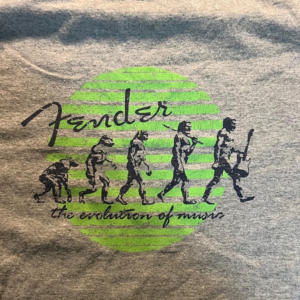 Fender Gray Tee with Red Star Logo